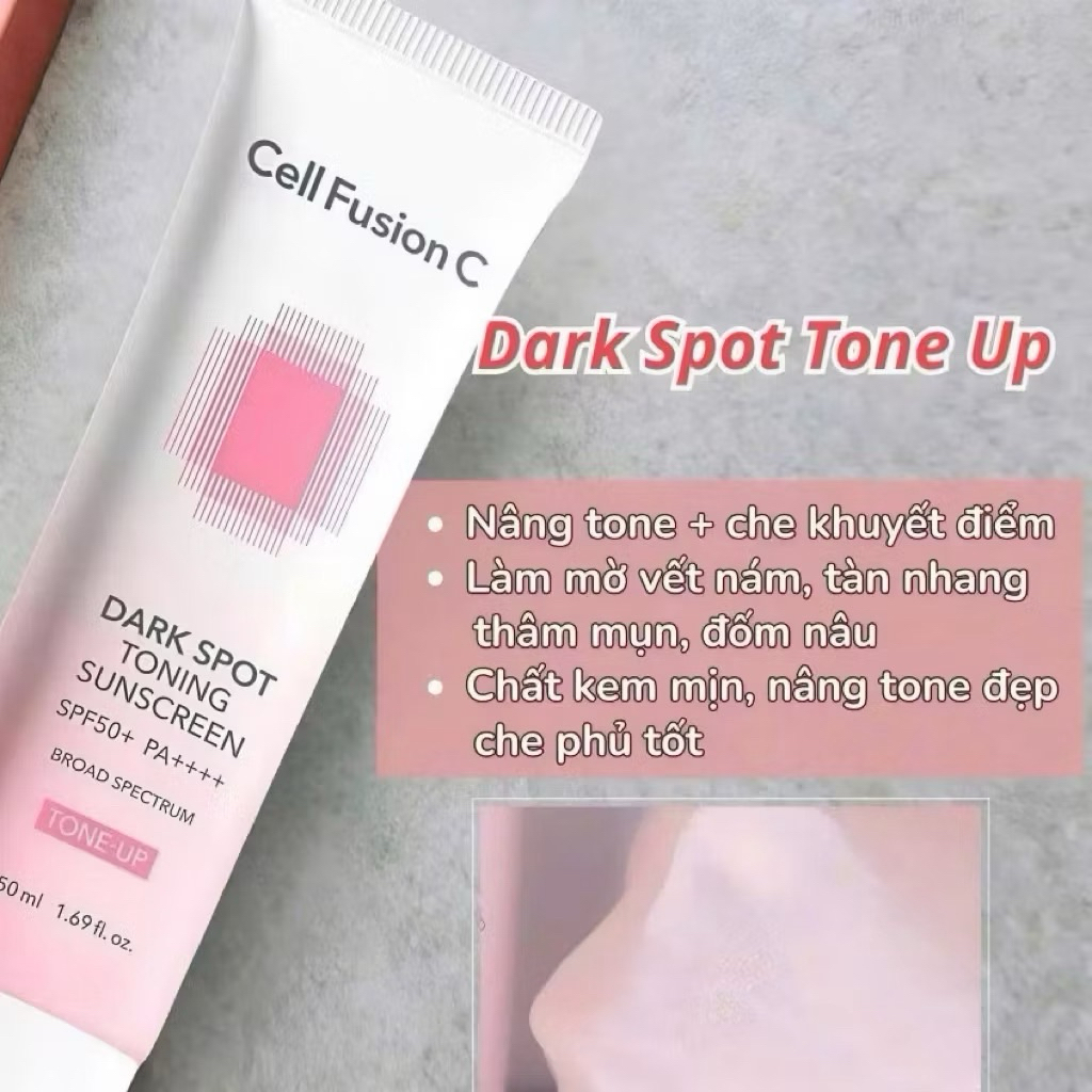 Kem chống nắng Cell Fusion C Toning SPF 50+ (50ml) - hạn 2028 Hàn Quốc nâng tông dưỡng sáng  IS459