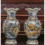 [HÀNG VIP] Lọ Hoa Men Rạn Lượn Chim Công Hoa Đào - Tài Lộc Phú Quý 26cm, 32cm- Men Rạn Gốm Sứ Bát Tràng Hàng Nhệ Nhân — ảnh 5