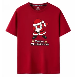 Áo thun Ông Già Noel form Unisex họa tiết Ông Già Noel nhảy Dabbing + chữ Merry Christmas