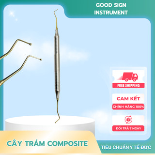 Cây trám composite 2 đầu tròn vàng, Dụng cụ Trám composite cao cấp
