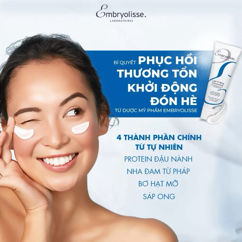 Kem Dưỡng Ẩm, Sáng Bóng Siêu Phục Hồi Da Embryolisse Lait Creme Concentre 30ml IS473