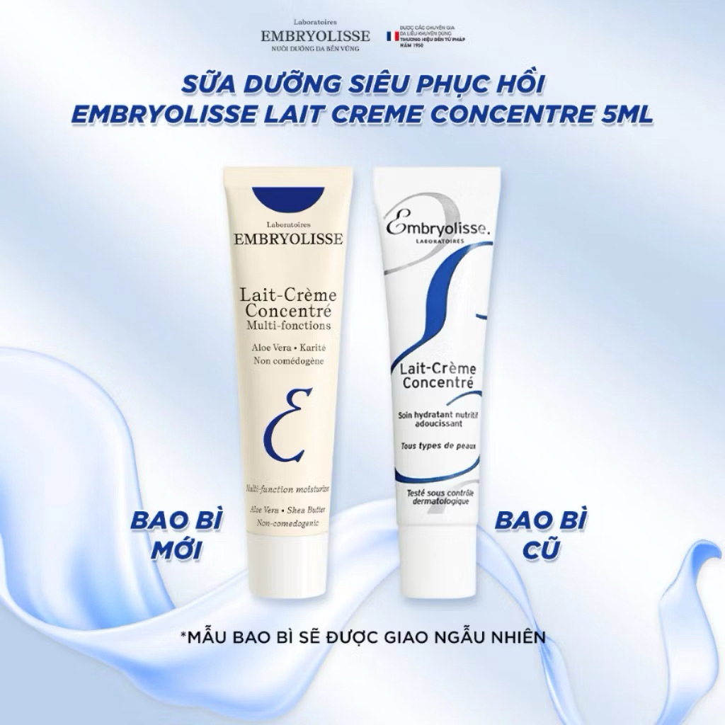 Kem Dưỡng Ẩm, Sáng Bóng Siêu Phục Hồi Da Embryolisse Lait Creme Concentre 30ml IS473