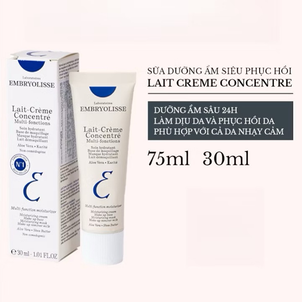 Kem Dưỡng Ẩm, Sáng Bóng Siêu Phục Hồi Da Embryolisse Lait Creme Concentre 30ml IS473
