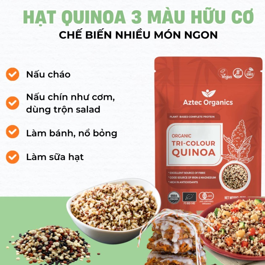 Hạt diêm mạch Quinoa hữu cơ C'lavie/ Sottolestelle/ Aztec Organic
