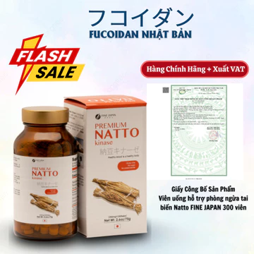 Viên Uống Hỗ Trợ Điều Trị Tai Biến Fine Japan Nattokinase 2000FU 300 Viên