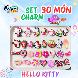 Set charm gắn dép: Hello Kitty 30 món siêu đáng yêu, siêu ngộ nghĩnh