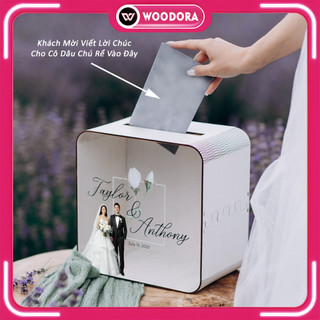 Hộp Thả Lời Chúc Đám Cưới, Sự Kiện, Sinh Nhật - Nghi Thức Cưới In Theo Yêu Cầu -Woodora