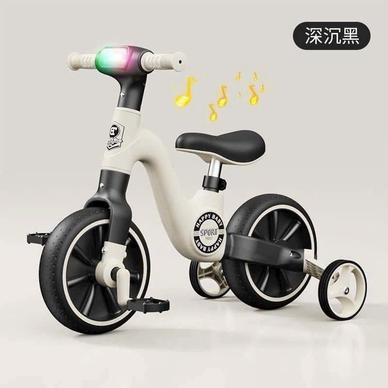 Xe đạp 3 bánh cho bé - Xe chòi chân 3 bánh thăng bằng 3in1 có đèn nhạc cao cấp BI BÔ SHOP
