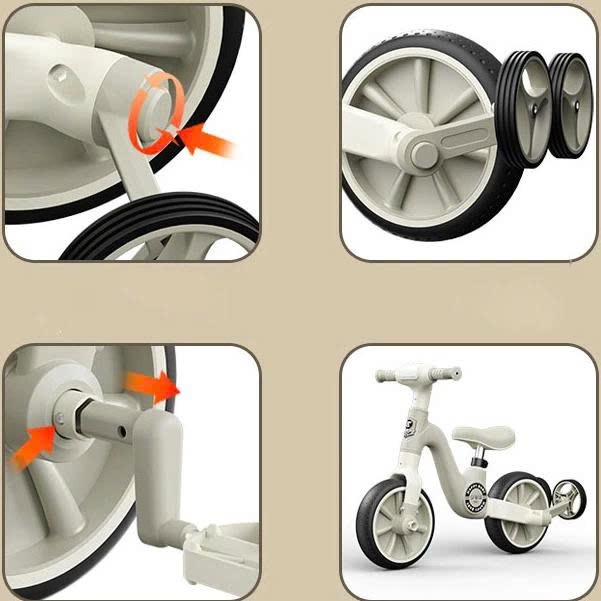 Xe đạp 3 bánh cho bé - Xe chòi chân 3 bánh thăng bằng 3in1 có đèn nhạc cao cấp BI BÔ SHOP