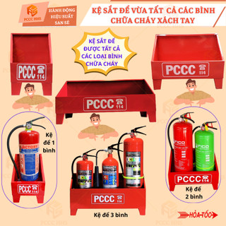 Kệ sắt đựng vừa tất cả các loại bình chữa cha'y xách tay-Chắc chắn, thẩm mỹ, tiện lợi và chuẩn PCCC