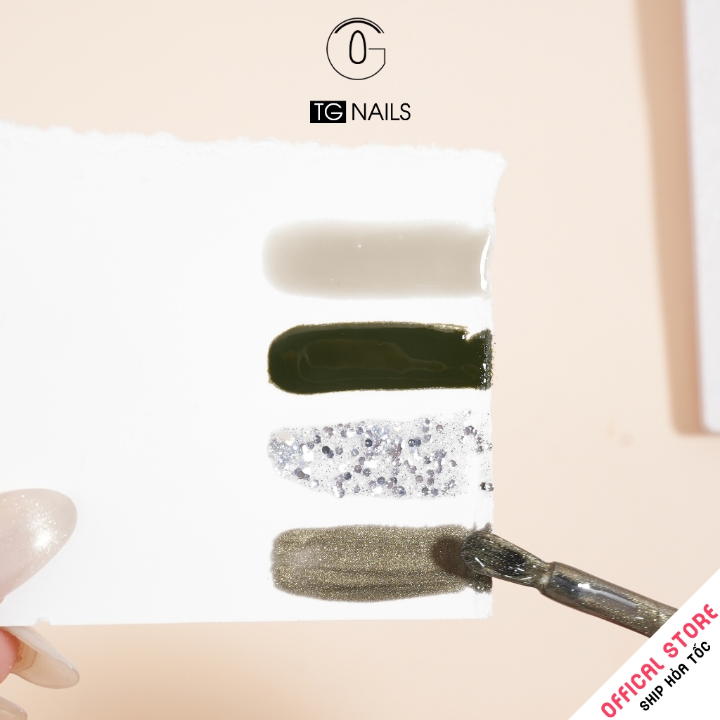 Set sơn gel 4 màu xanh TG trẻ trung, tươi mới
