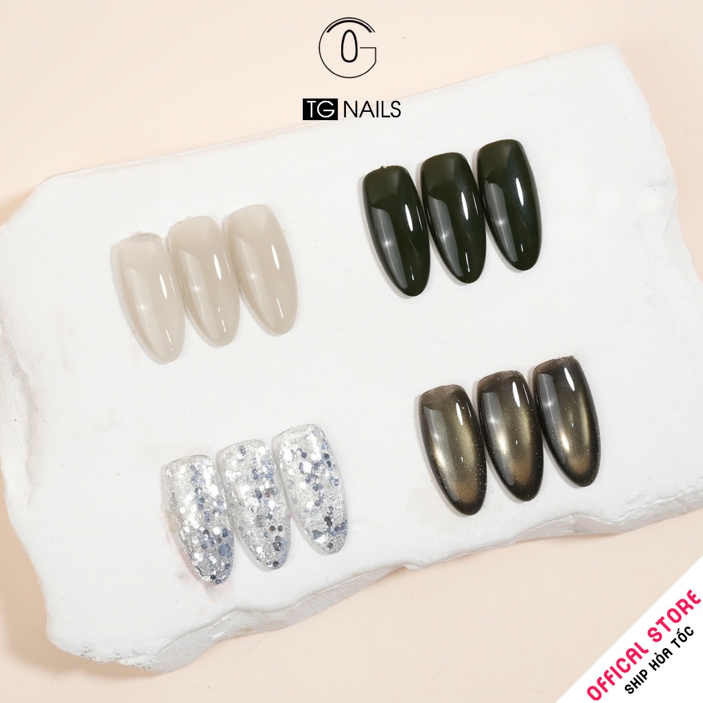 Set sơn gel 4 màu xanh TG trẻ trung, tươi mới