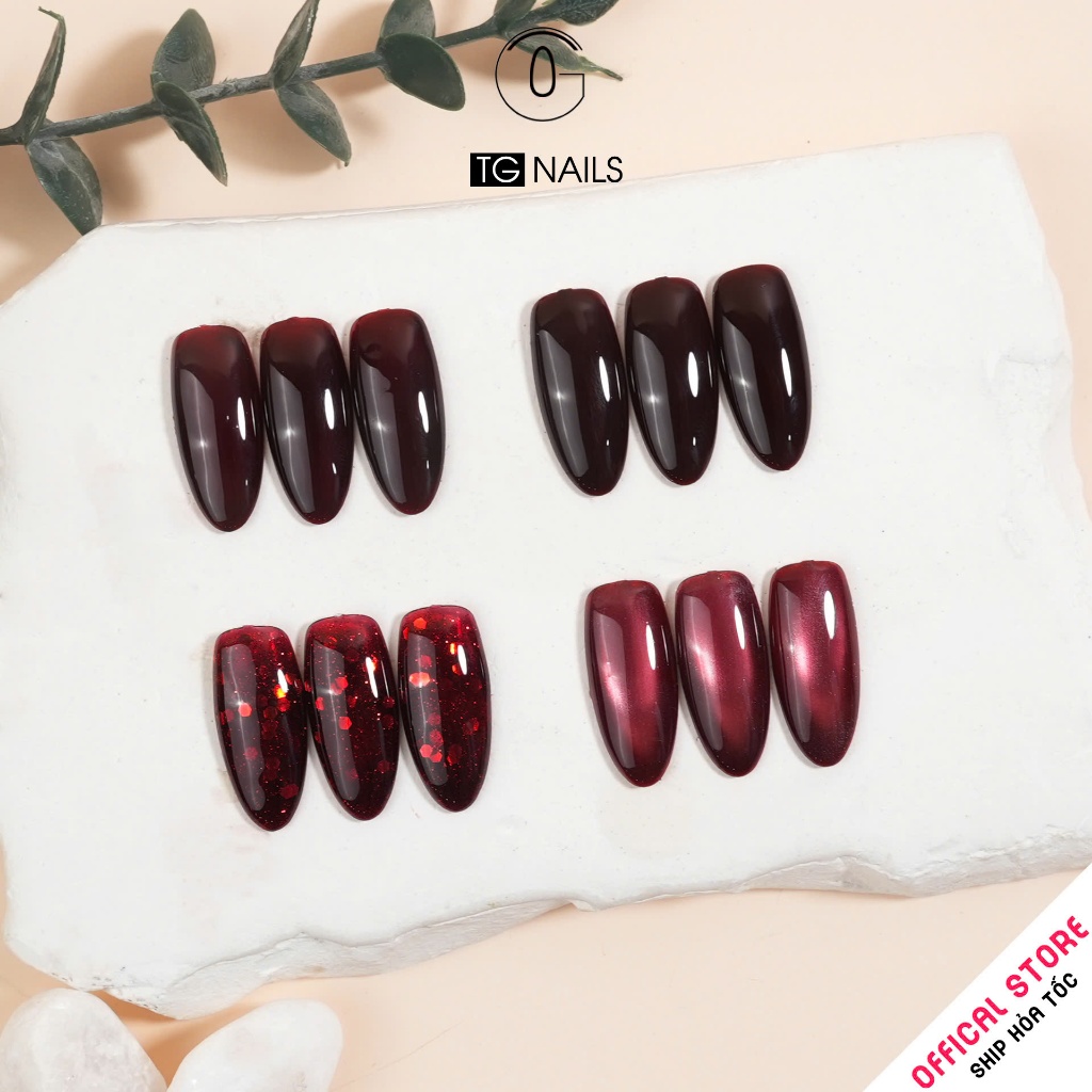 Set sơn gel 4 màu đỏ TG sang trọng - quý phái