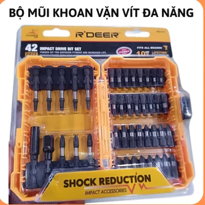 Bộ mũi khoan vặn vít đa năng Rdeer,bộ tô vít sửa chữa đa năng,mũi khoan gỗ,đầu băn vít,tuốc nơ vít,lục lăng,mũi khoan