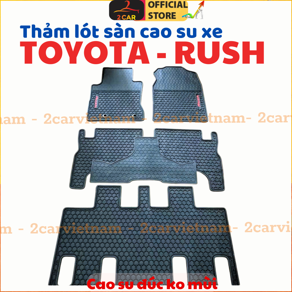 Thảm LÓT SÀN CAO SU TOYOTA RUSH 2018-2021-2022-2023-2024-2025 cao cấp loại đúc dày theo xe
