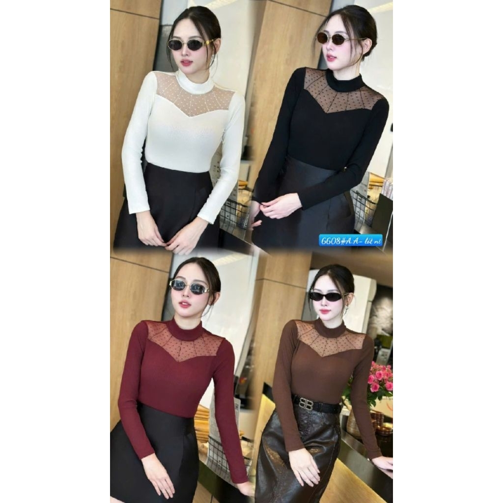 Áo nhiệt pha ren full hộp 6608#