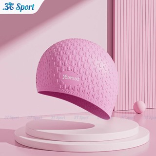 Mũ bơi Silicon vân nổi chống thấm nước tốt co giãn thoải mái, Nón bơi bảo vệ tóc Youyou - NB7815