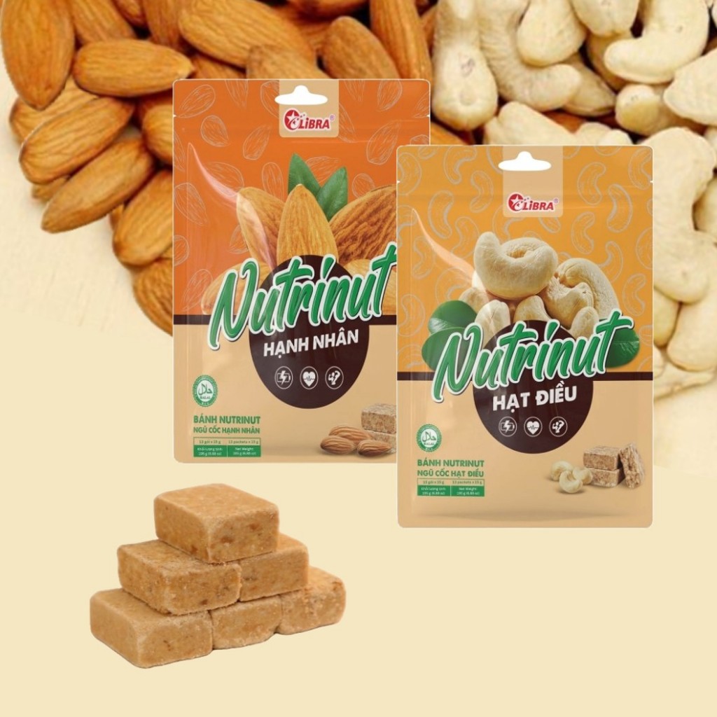 Bánh Libra Nutrinut Ngũ Cốc 195G Hạnh Nhân, Hạt Điều dinh dưỡng healthy ...