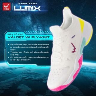Giày Pickleball Wika Lumix,Đệm Wi-Cloud Êm Ái Chống Xoắn Hỗ Trợ Di Chuyển, Đế Cao Su Bám Sân