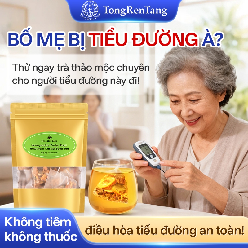 Tong Ren Tang Trà Cho Người Tiểu Đường – Khát Nhiều, Đi Tiểu Nhiều, Tăng Đường Sau Ăn