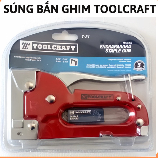 Súng bắn ghim công nghiệp Toolcraft,kìm bấm ghim,kềm bấm ghim đa năng,ghim bấm,súng bắn ghim có tăng lực,kìm bắn ghim