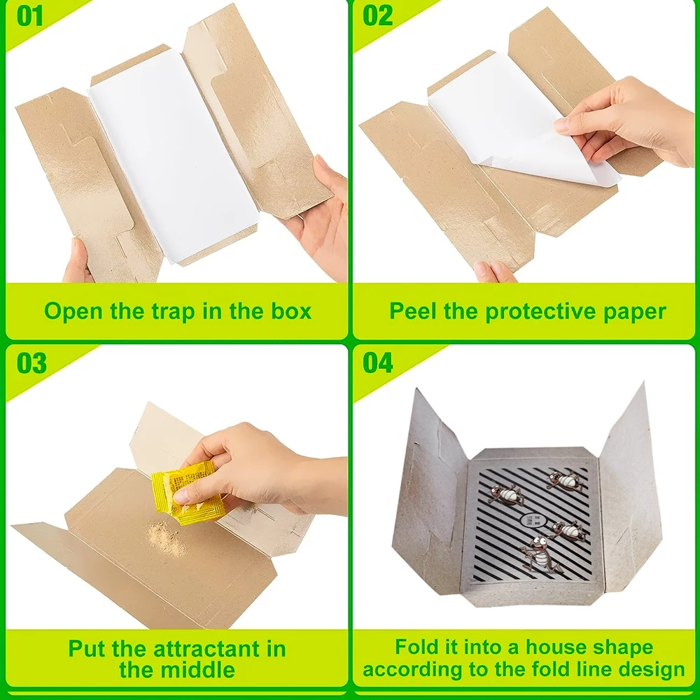 Bẫy nhà bắt gián siêu tốt loại 10Cái/hộp Miếng Bẫy Diệt Gián,  [ Dính Chắc - Hiệu Quả - An Toàn Khi Sử Dụng ]