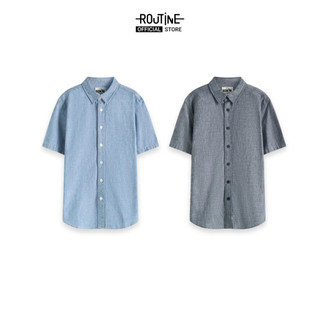 Áo Sơ Mi Denim Banana Tay Ngắn Form Fitted - Routine 10S25DSH011