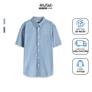 Áo Sơ Mi Denim Banana Tay Ngắn Form Fitted - Routine 10S25DSH011