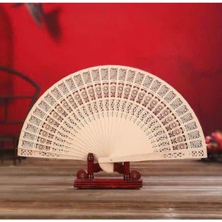 Quạt gỗ trang trí, Phụ kiện trang trí oản, decor, phụ kiện chụp ảnh phong cách cổ trang