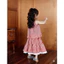 Váy Đỏ Cho Bé Gái, Váy Yếm Caro Bé Gái Chất Thô Cotton Mềm Kết Nơ Xinh, Cổ Áo Xếp Ly, Váy Phối Ren