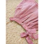 Váy Đỏ Cho Bé Gái, Váy Yếm Caro Bé Gái Chất Thô Cotton Mềm Kết Nơ Xinh, Cổ Áo Xếp Ly, Váy Phối Ren