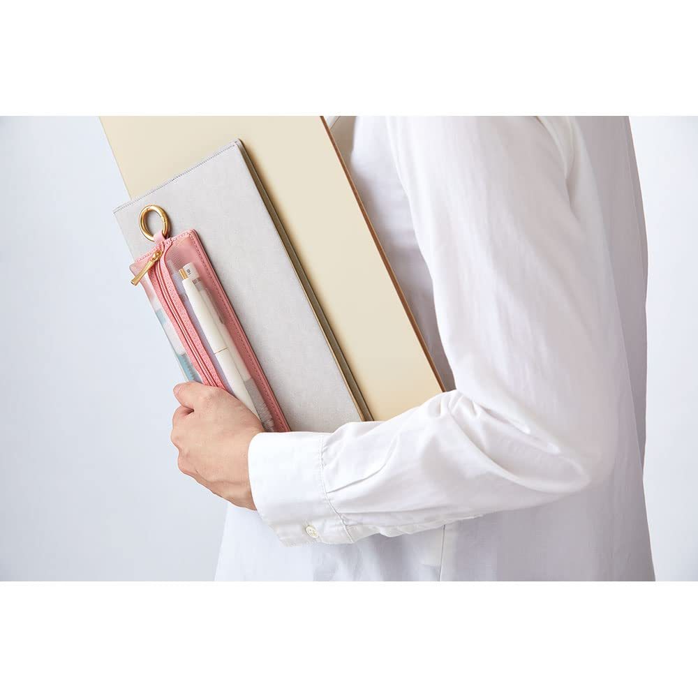King Jim EMILy Flat Pen Case/Túi Đựng Bút Lưới/Mỏng/Hộp Bút Nhật Bản/Có Móc Treo/EY2190