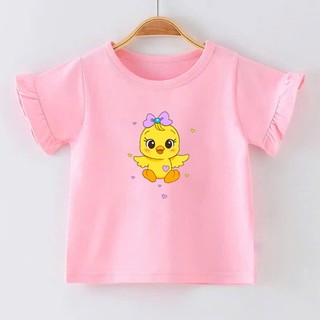 👕 Áo Thun Bé Gái mềm mịn thoáng mát in hình dễ thương 👕 AT294