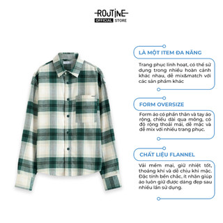 Áo Sơ Mi Tay Dài Nam Vải Flannel Form Oversize - Routine 10F25SHL002