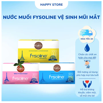 [Date Mới] Nước muối sinh lý Fysoline pháp cho bé chính hãng vệ sinh mắt mũi miệng 5ml