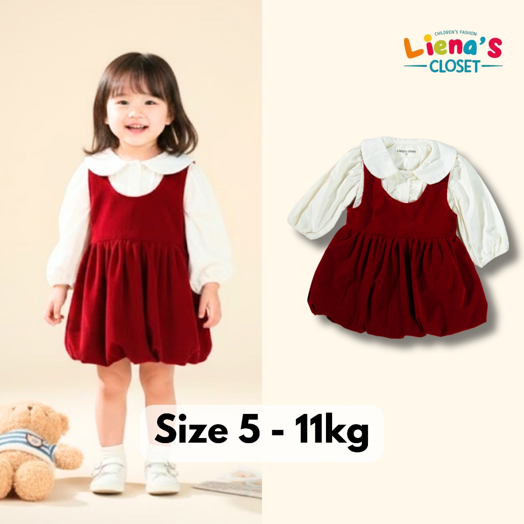 Váy Kèm Áo Noel Xinh Xắn Thiết Kế Dễ Thương Giúp Bé Tỏa Sáng Khi Đi Chơi Lễ Hội Liena's Closet SV01