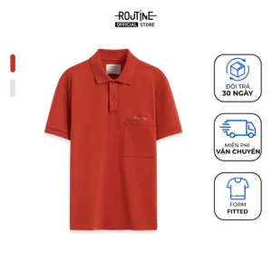 Áo Polo Nam Tay Ngắn Có Túi Phối Thêu Form Fitted - Routine 10S25POL021