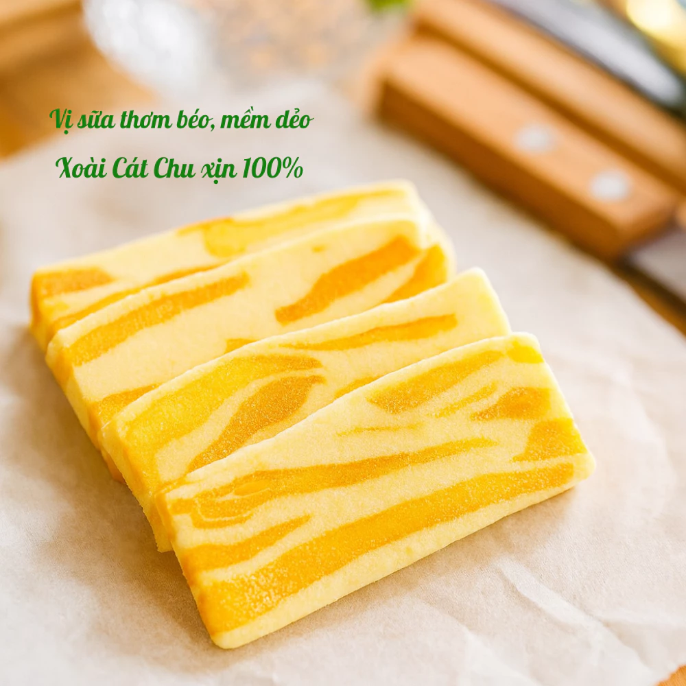 Bánh sữa hoa quả nhiệt đới Baker Baking ít đường, thơm sữa ăn vặt Healthy  Bánh kẹo tết A Leaf Foods