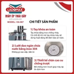 Tặng bộ lưới ép + Máy ép nhanh cho quán Ladomax HA-967 công suất 1180W - làm sạch tự động  Motor đồng ép kiệt bã — ảnh 6