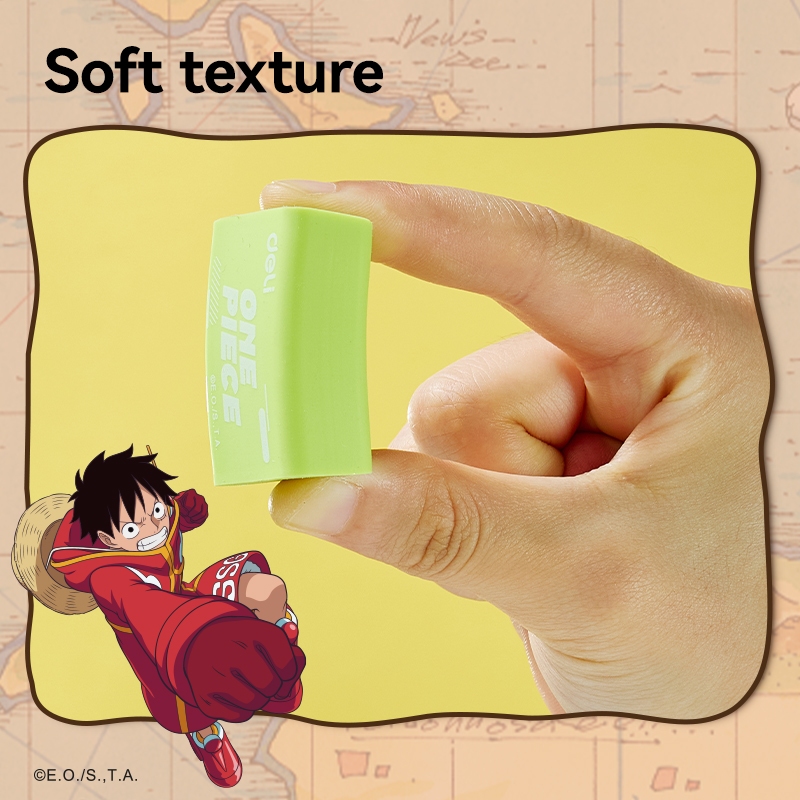 Gôm Tẩy One Piece Chì 4B Deli Deli - Tẩy Sạch, Ít Vụn - Sử Dụng Trong Học Tập Mỹ Thuật - Học Sinh, Trẻ nhỏ