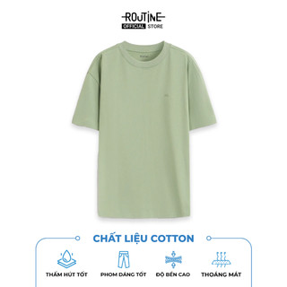 Áo Thun Nam Tay Ngắn Thêu Logo Cổ Tròn Form Loose - Routine 10S25TSS019