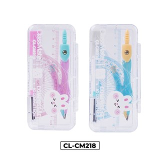 Bộ Dụng Cụ Compa 7 Món CLASSMATE Hình Thỏ Funtime Có Compa, Thước Eke, Bút Chì, Gôm Tẩy Cho Bé Học Toán CL-CM218