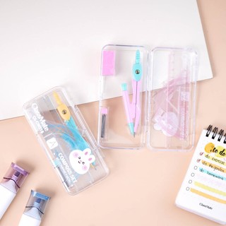 Bộ Dụng Cụ Compa 7 Món CLASSMATE Hình Thỏ Funtime Có Compa, Thước Eke, Bút Chì, Gôm Tẩy Cho Bé Học Toán CL-CM218