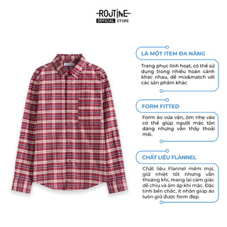 Áo Sơ Mi Tay Dài Nam Vải Flannel Form Fitted - Routine 10F25SHL001
