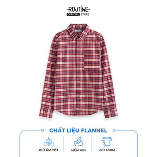 Áo Sơ Mi Tay Dài Nam Vải Flannel Form Fitted - Routine 10F25SHL001