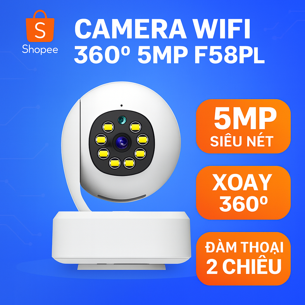 Camera Wifi 360° 5MP F58PL – Xoay Theo Người – Đàm Thoại 2 Chiều – Cảnh ...