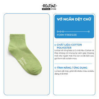 Vớ Ngắn Cotton Dệt "Brewing Dreams" Freesize - Routine 10S25SOC005