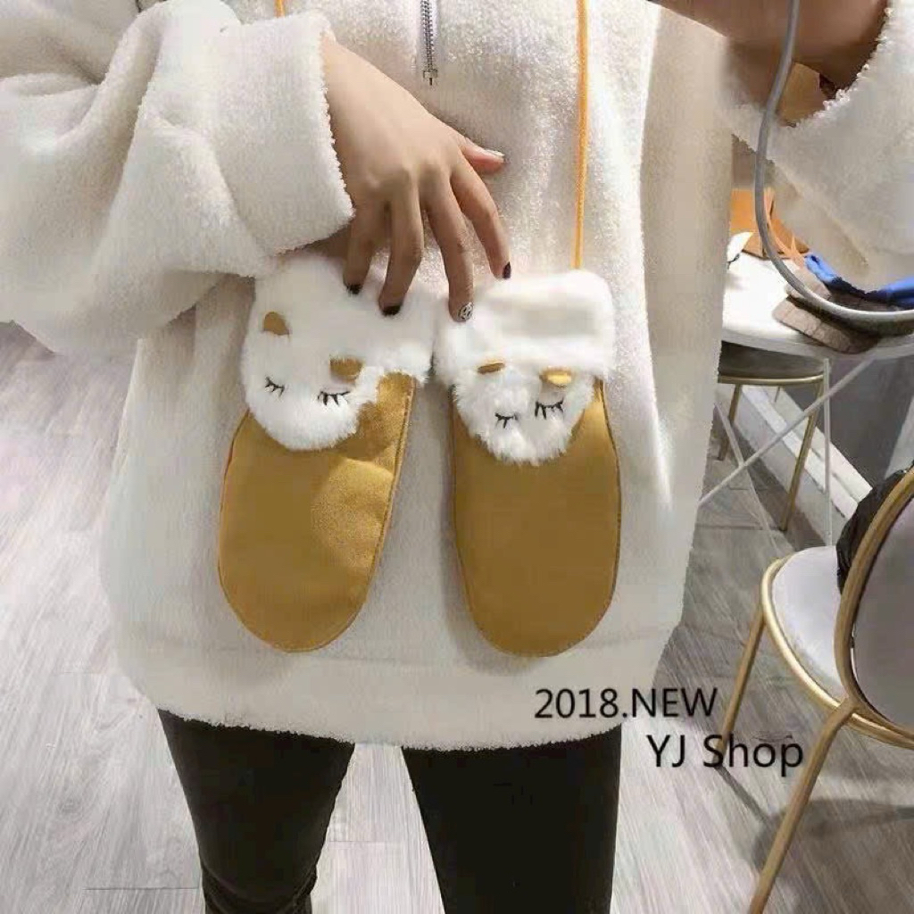 Găng Tay Trẻ Em Hoạt Hình Dễ Thương Thể Thao Ngoài Trời Găng Tay Cotton Dày Lông Cừu-Fleece Chơi Tuyết Mùa Đông Ấm Áp
