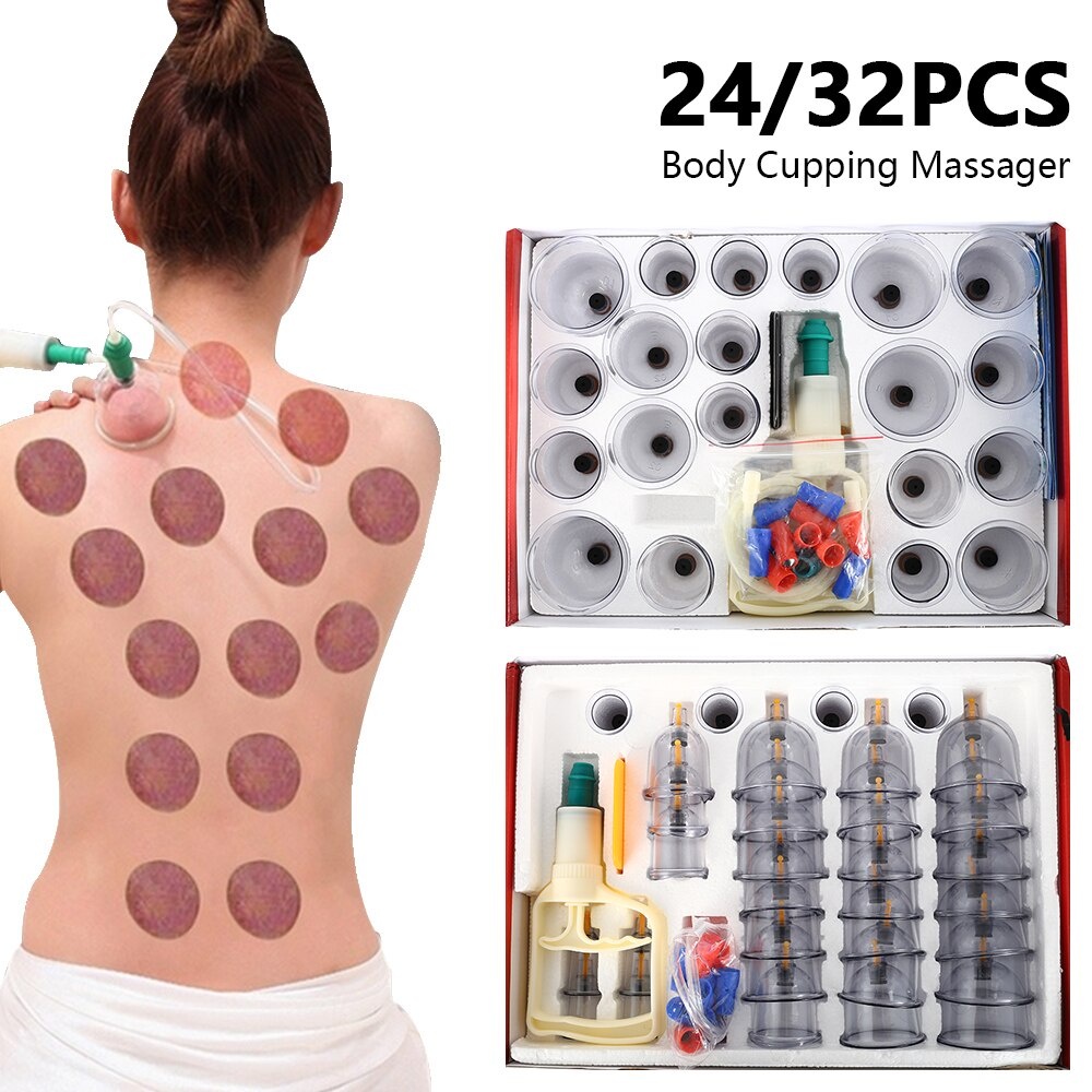 Bộ Giác Hơi Chân Không 12, 24, 32  Ly Không Dùng Lửa Giúp Điều Hoà Tuần Hoàn Máu, Thư Giãn Đả Thông Kinh Lạc