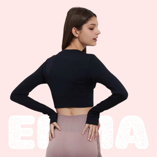 Áo Tập Gym Nữ Croptop Misshine Tay Dài Ôm Body